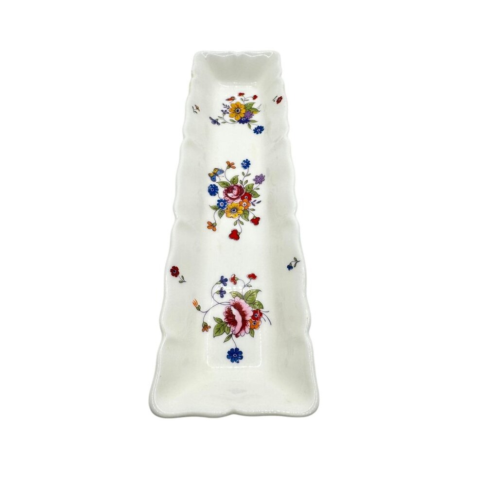 Vintage Poole Pottery Rosalind Fine Bone China Rectangular Trinket Dish